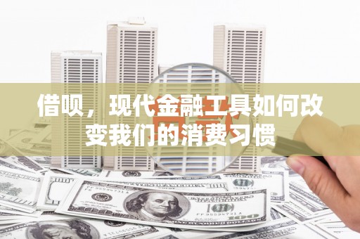 申扎借呗，现代金融工具如何改变我们的消费习惯