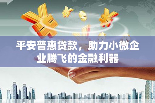 申扎平安普惠贷款，助力小微企业腾飞的金融利器