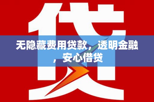 申扎无隐藏费用贷款，透明金融，安心借贷