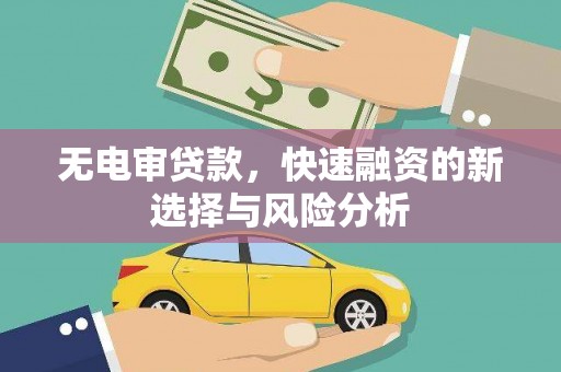 申扎无电审贷款，快速融资的新选择与风险分析